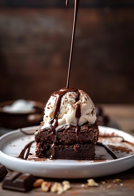 a plate of dessert with a fork sticking out of it