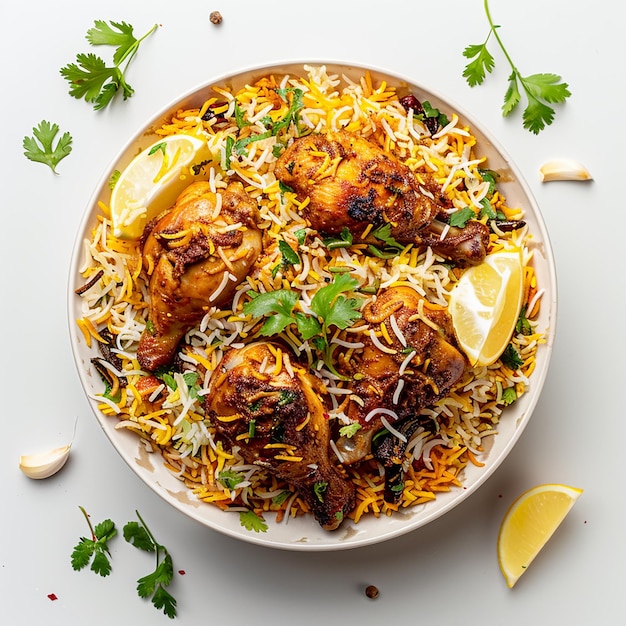 Photo a plate of food containing rice and vegetables