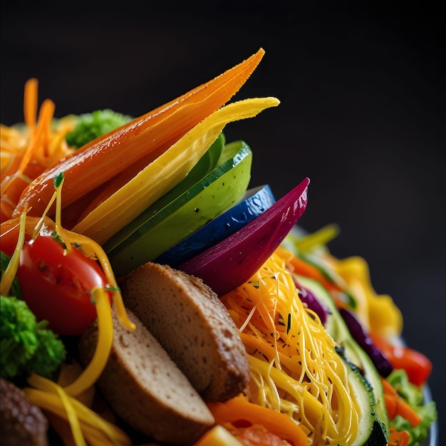 a plate of food including carrots celery and tomatoes