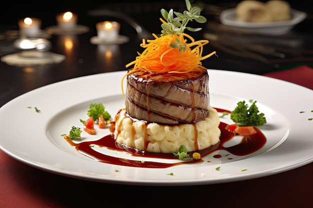 a plate of food on a table