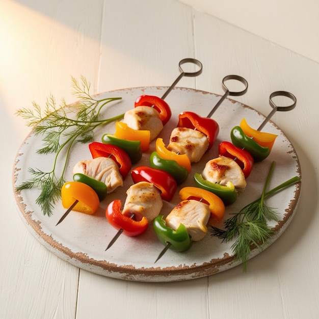 a plate of food that has the word grilled chicken on it