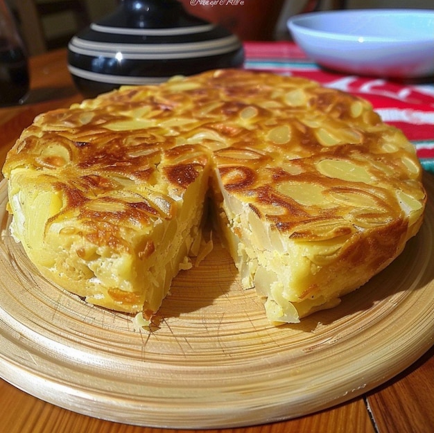 a plate of food that says pie on it