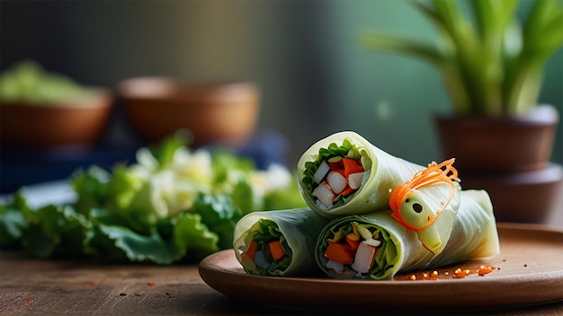 a plate of food with a carrot on it and a piece of carrot on it