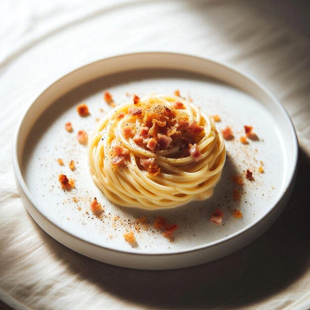 a plate of food with a cupcake on it