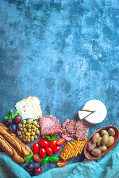 A plate of food with different foods on it.