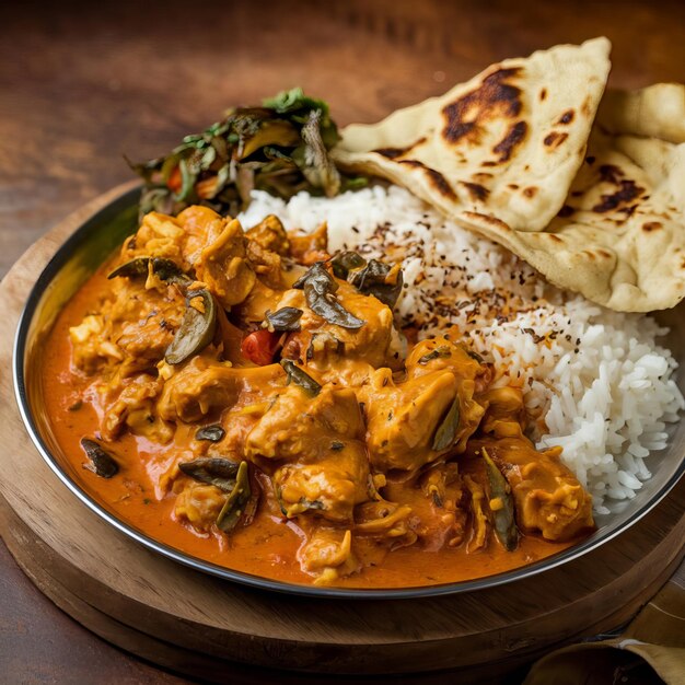 a plate of food with rice and a plate of food on it