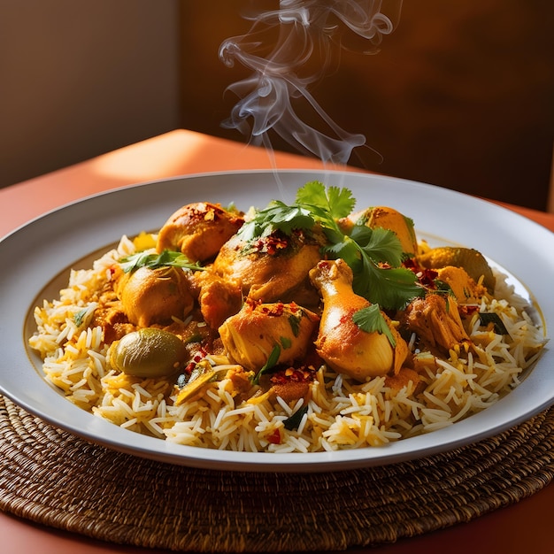 a plate of food with rice and vegetables on it