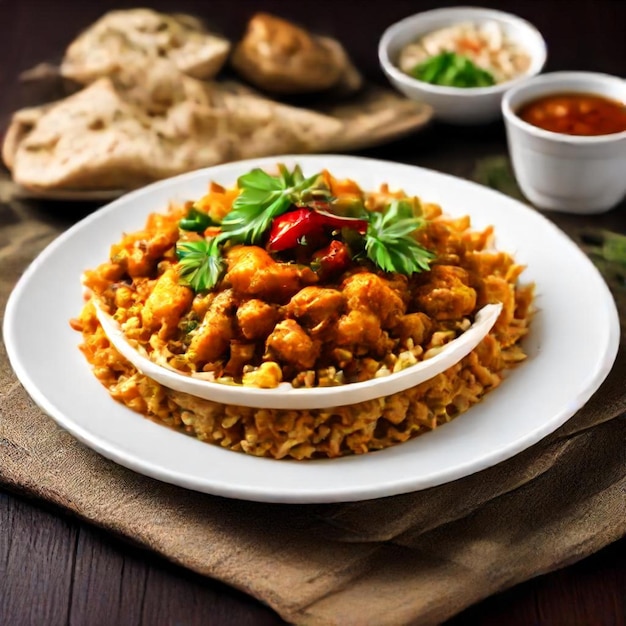 a plate of food with rice and vegetables on it