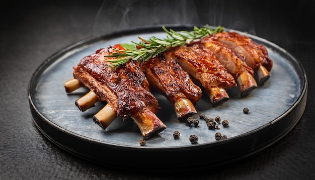 a plate of food with spices and herbs on it