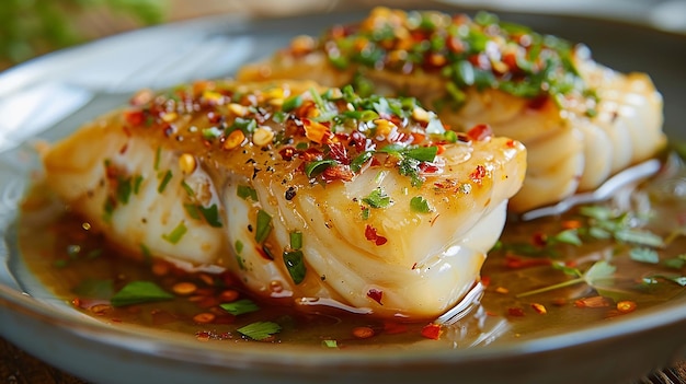 a plate of food with a variety of food on it