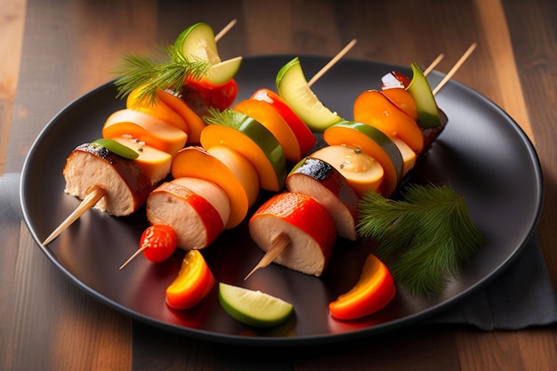 A plate of food with a variety of vegetables on it