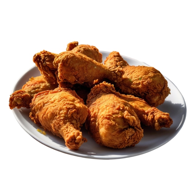 a plate of fried chicken on a white background with the words quot fried quot on it