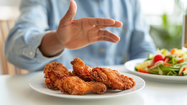 The plate of fried chicken