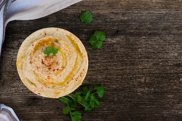 Plate of hummus