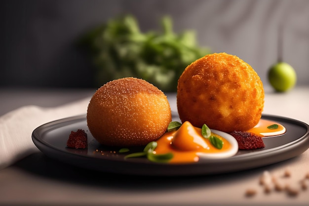 A plate of Italian Arancini