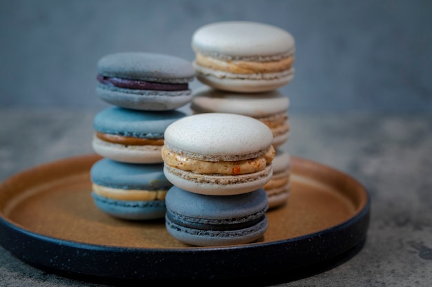 Plate, macaron, biscottiï¼french dessert