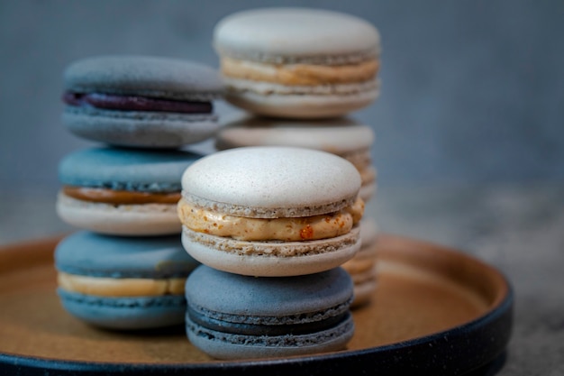 Plate, macaron, biscottiï¼french dessert