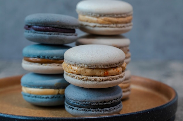 Plate, macaron, biscottiï¼french dessert