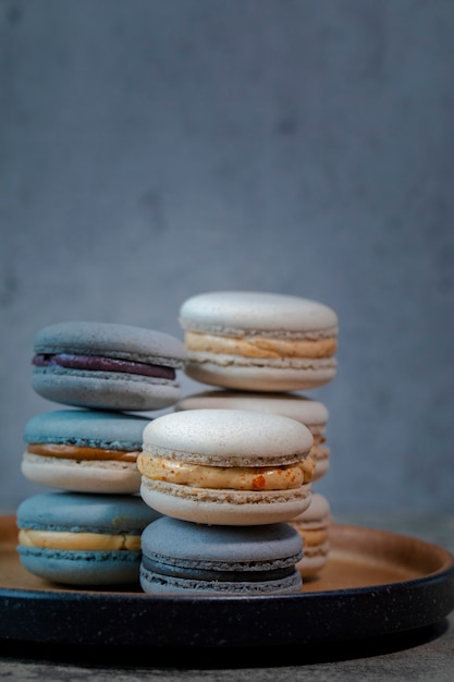 Plate, macaron, biscottiï¼french dessert