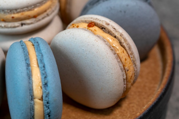 Plate, macaron, biscottiï¼french dessert