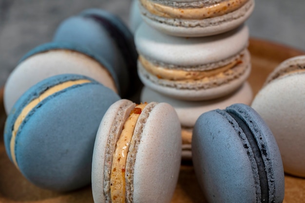 Plate, macaron, biscottiï¼french dessert