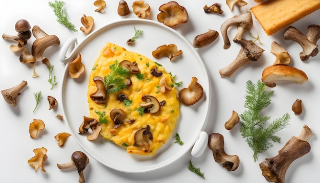 a plate of mushrooms and mushrooms with a spoon on it