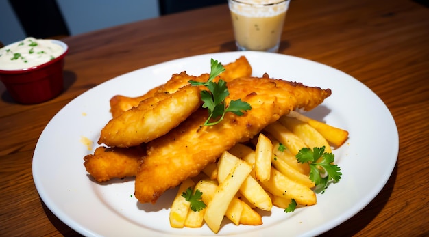 a plate of perfect fish chips