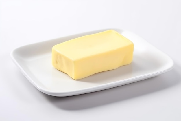 Plate piece butter food Generate AI