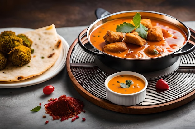 A plate of punjabi food