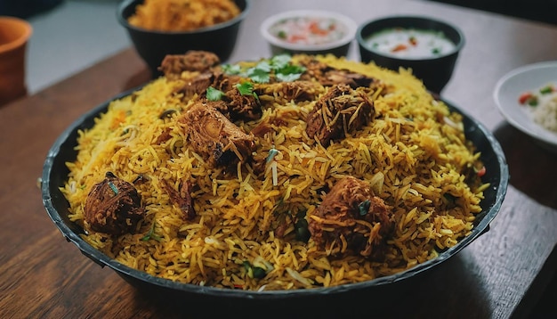 a plate of rice with rice and rice