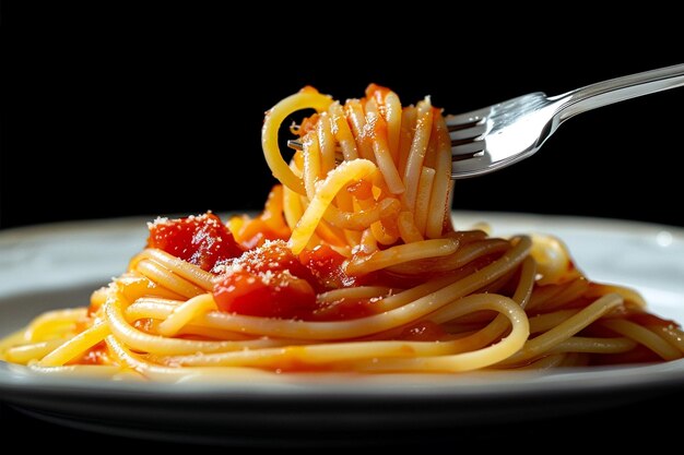 Plate of Spaghetti Tomato Sauce