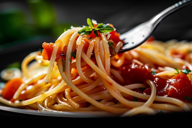 Plate of Spaghetti Tomato Sauce