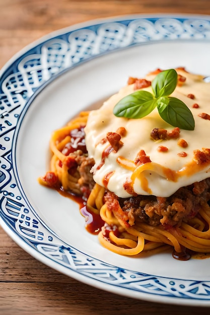 A plate of spaghetti with a cheese sauce and a sprinkle of parmesan cheese.