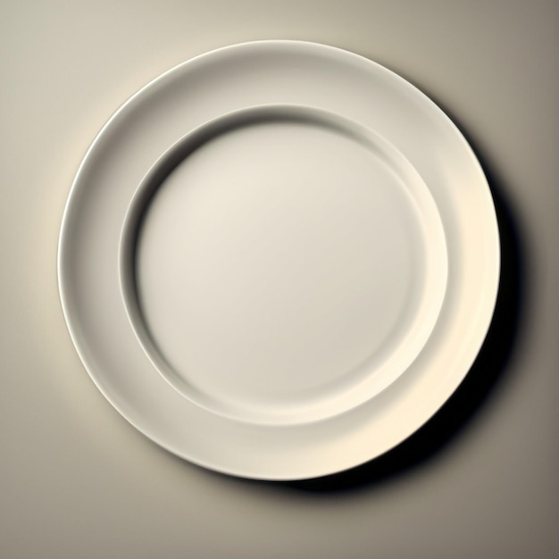 Plate on table