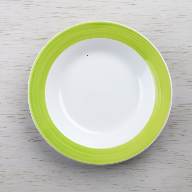 Plate on table