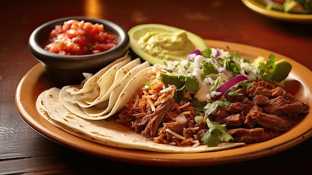 A plate of tacos with a glass of beer