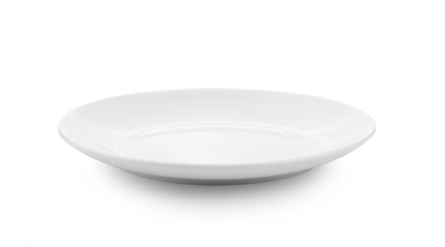 Plate on white background