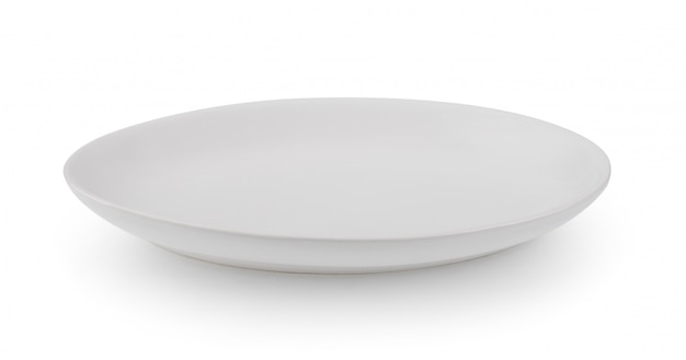 Plate on white