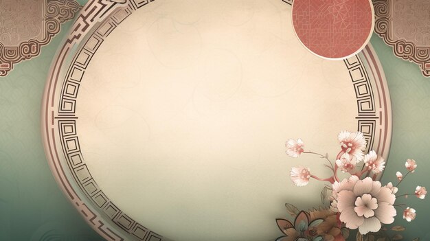 A plate with a flower on it that says " chinese new year ".