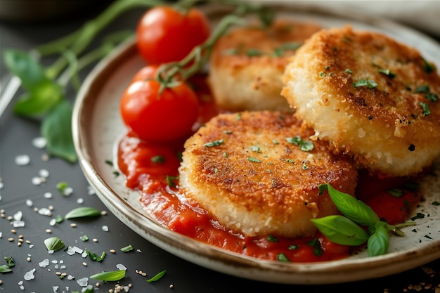 Plate with Fried Patties