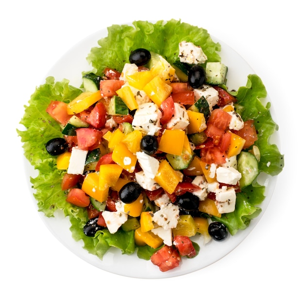 Plate with Greek salad