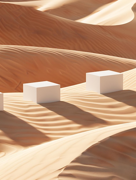 platform blocks in the desert