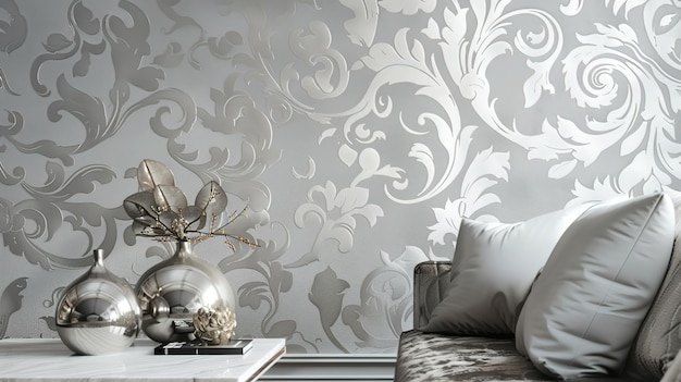 Photo platinum colour pattern wallpaper ar 169 job id 62bccd48440d4010a32a661d6c8dc8f7