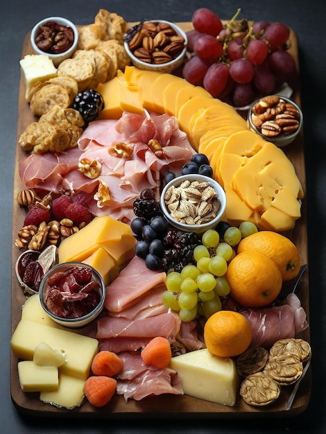 A platter of charcuterie and cheese