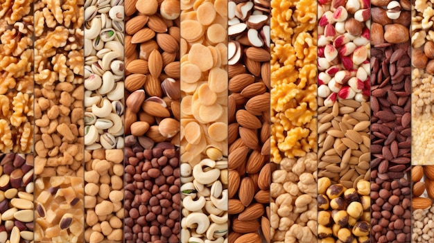 Platter of ProteinRich Nuts and Seeds for Healthy Snacking AI generated