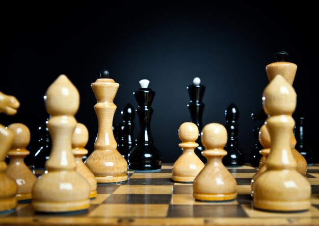 play chess on a white background