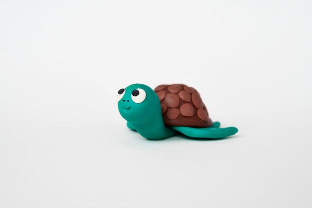 Photo play dough background with turtle