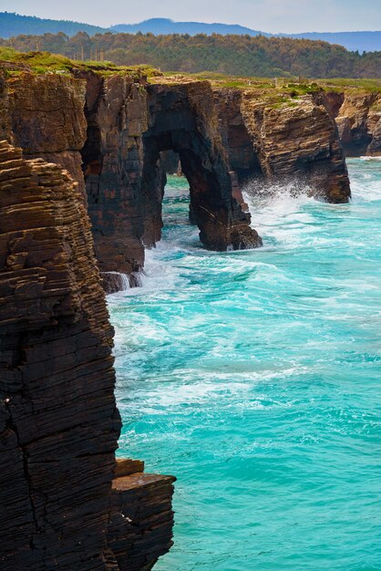 Playa las catedrales Catedrais beach in Galicia Spain