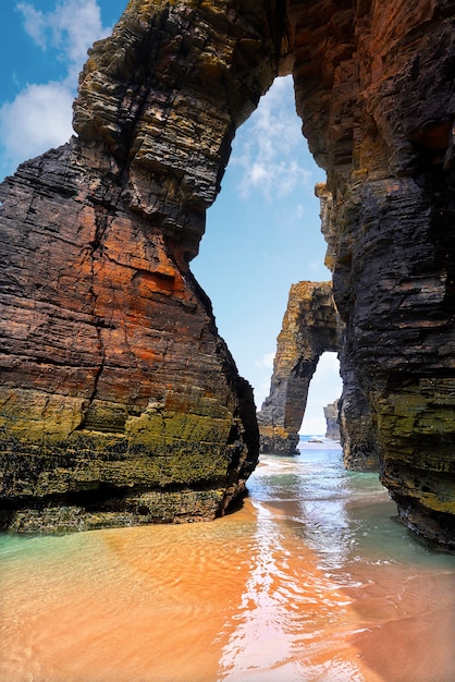 Playa las catedrales Catedrais beach in Galicia Spain