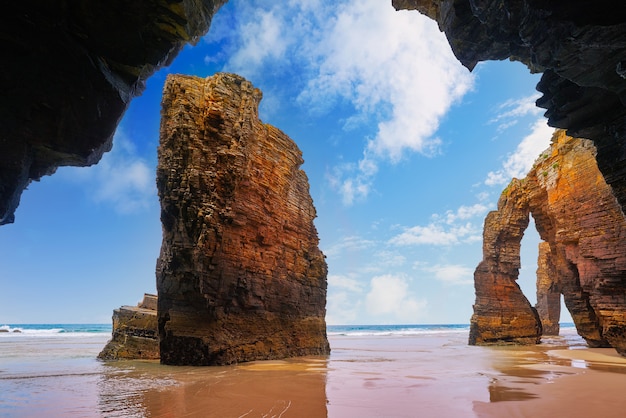 Playa las catedrales Catedrais beach in Galicia Spain